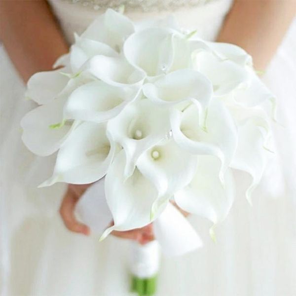 decorative flowers & wreaths 2pc real touch artificial wedding bride bouquets calla lily with leaf fake for home party decoration
decorative flowers & wreaths 2pc real touch artificial wedding bride bouquets calla lily with leaf fake for home party decoration