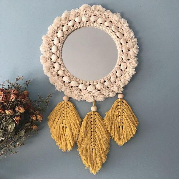 nordic colored feather woven tapestry girl heart decorative mirror creative makeup wall decoration objects & figurines
nordic colored feather woven tapestry girl heart decorative mirror creative makeup wall decoration objects & figurines