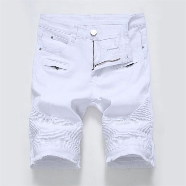 summer men's denim shorts street clothing trend personality slim short jeans white red black male brand clothes 210629, White;black
summer men's denim shorts street clothing trend personality slim short jeans white red black male brand clothes 210629, White;black