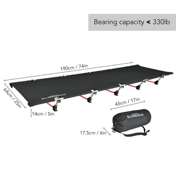 outdoor pads portable foldable camping cot single person folding bed 330lb bearing weight hiking backpacking picnic
outdoor pads portable foldable camping cot single person folding bed 330lb bearing weight hiking backpacking picnic