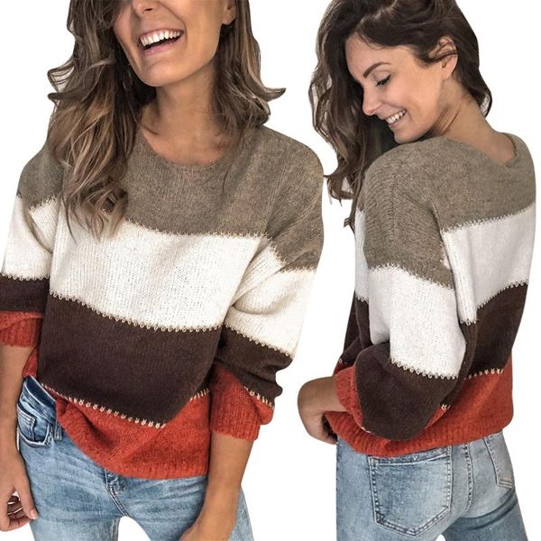 women's sweaters women color collision splice sweater autumn winter stripe o-neck long sleeve pullover fashion lady streetwear casual l, White;black
women's sweaters women color collision splice sweater autumn winter stripe o-neck long sleeve pullover fashion lady streetwear casual l, White;black