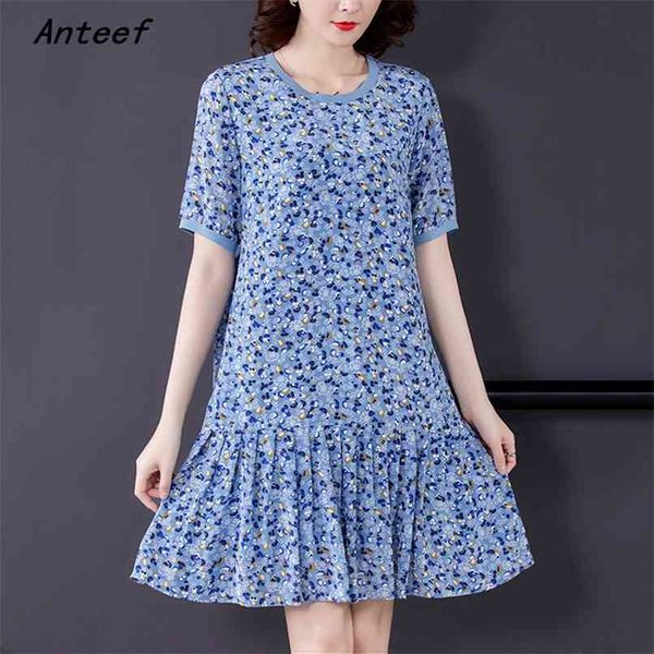 short sleeve plus size vintage floral dresses for women casual loose mini woman summer dress elegant clothes sundress 210517, Black;gray
short sleeve plus size vintage floral dresses for women casual loose mini woman summer dress elegant clothes sundress 210517, Black;gray