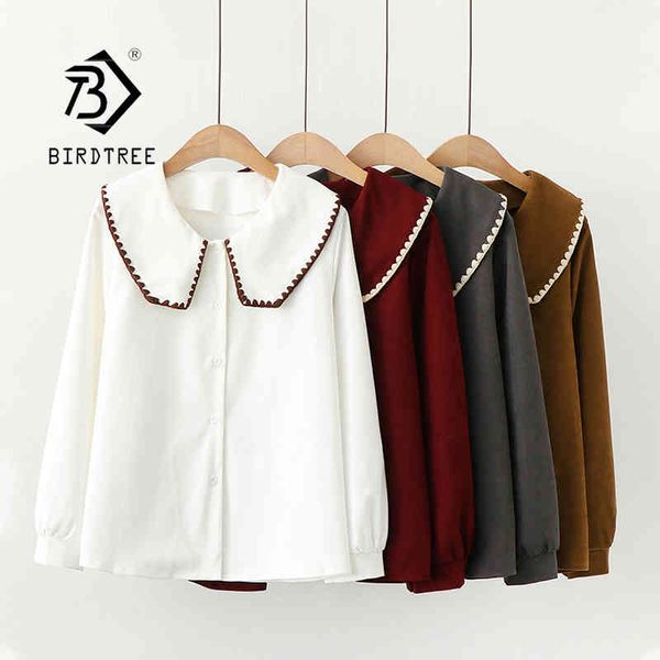 spring new women embroidery lantern sleeve corduroy white blouse vintage peter pan collar solid shirt sweet autumn t11 210430
spring new women embroidery lantern sleeve corduroy white blouse vintage peter pan collar solid shirt sweet autumn t11 210430