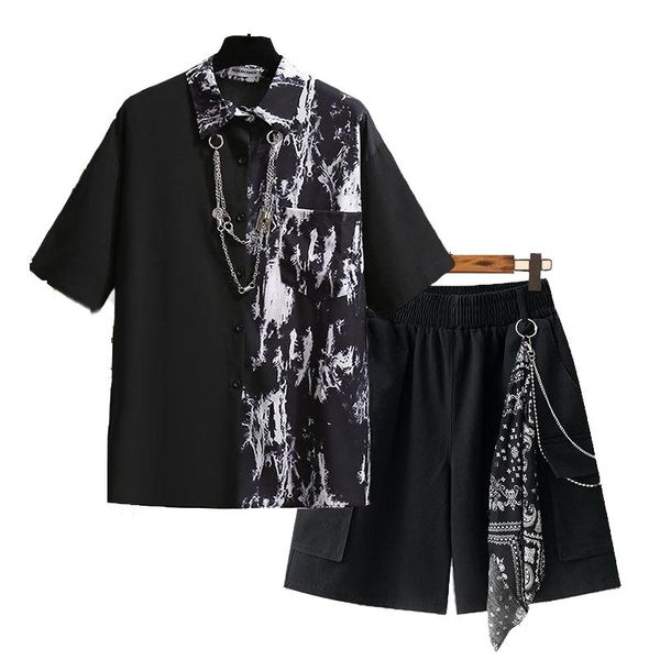 women's tracksuits 2022 summer men 2piece set chain cargo shorts harajuku bf loose tie-dye short-sleeved shirt two-piece t, Gray
women's tracksuits 2022 summer men 2piece set chain cargo shorts harajuku bf loose tie-dye short-sleeved shirt two-piece t, Gray