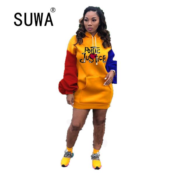 women patchwork long sleeve hoodies sweatshirt casual loose dress autumn winter fashion outwear pullover 210525, Black;gray
women patchwork long sleeve hoodies sweatshirt casual loose dress autumn winter fashion outwear pullover 210525, Black;gray