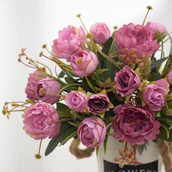 decorative flowers & wreaths 1bouquet artificial rose silk cloth fake flower home bridal party sweet wedding decor
decorative flowers & wreaths 1bouquet artificial rose silk cloth fake flower home bridal party sweet wedding decor