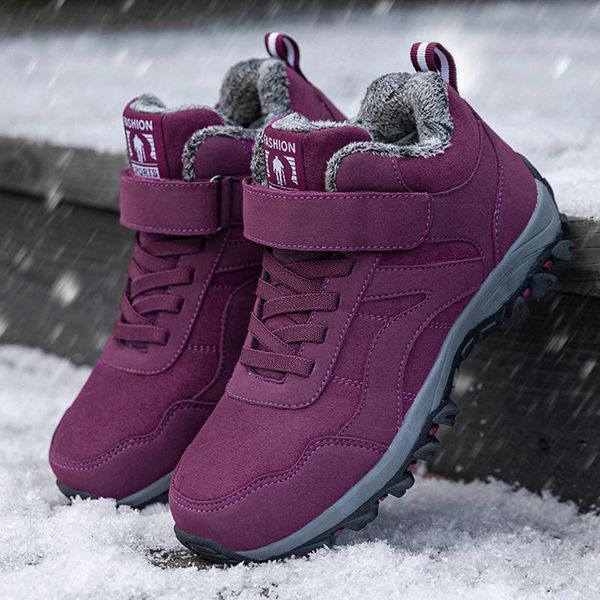 boots 2021 thick plush women men snow winter warm fur footwear couples walking shoes lace-up plarform ankle female booties, Black
boots 2021 thick plush women men snow winter warm fur footwear couples walking shoes lace-up plarform ankle female booties, Black