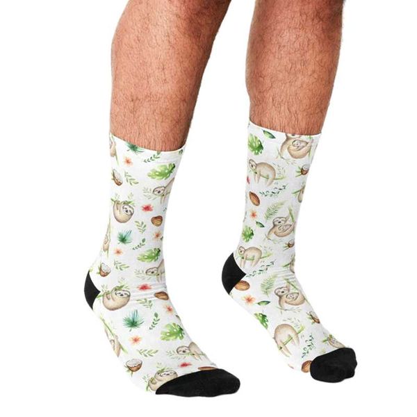 men's socks funny men tropical sloths pattern printed hip hop happy cute boys street style crazy novelty for, Black
men's socks funny men tropical sloths pattern printed hip hop happy cute boys street style crazy novelty for, Black