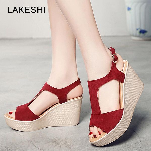 casual women sandals creepers wedge 2021 high platform shoes summer suede peep toe ladies flat, Black
casual women sandals creepers wedge 2021 high platform shoes summer suede peep toe ladies flat, Black