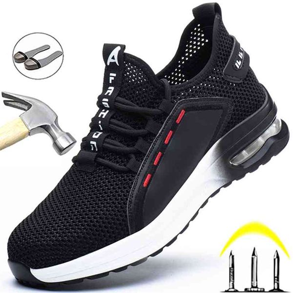 men safety shoes anti-puncture work anti-smash sneakers comfort lightweight steel toe boots 48 210923, Black
men safety shoes anti-puncture work anti-smash sneakers comfort lightweight steel toe boots 48 210923, Black