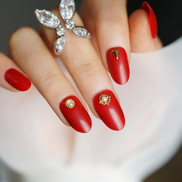 nail gel 24pcs red round bead flower wear short paragraph fashion manicure patch false nails save time wearable, Red;pink
nail gel 24pcs red round bead flower wear short paragraph fashion manicure patch false nails save time wearable, Red;pink
