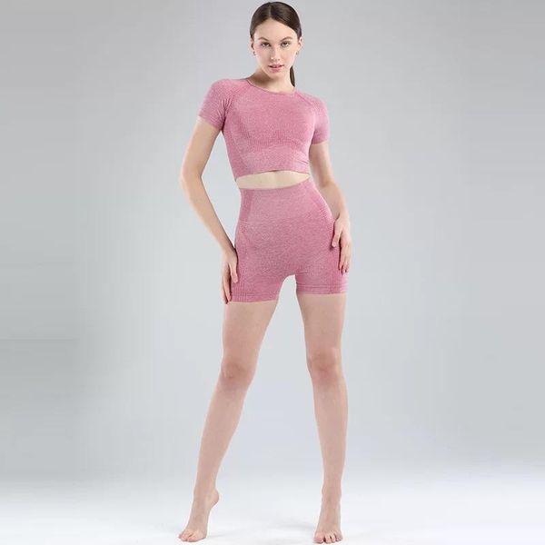 women's t-shirt 2021 autumn and winter seamless yoga wear fitness pants moisture wicking quick-drying short-sleeved suit, White
women's t-shirt 2021 autumn and winter seamless yoga wear fitness pants moisture wicking quick-drying short-sleeved suit, White