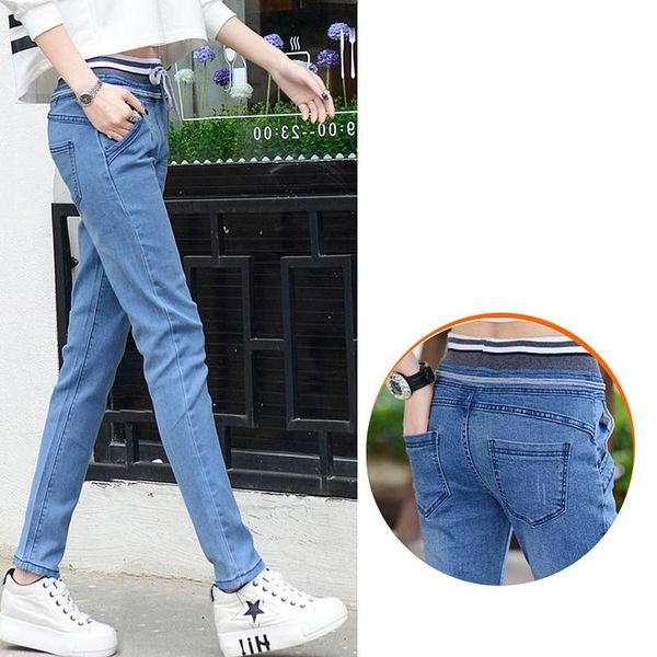 women's jeans 2021 female skinny pencil pants denim plus size high waist stretch casual trousers for girls xa35f, Blue
women's jeans 2021 female skinny pencil pants denim plus size high waist stretch casual trousers for girls xa35f, Blue