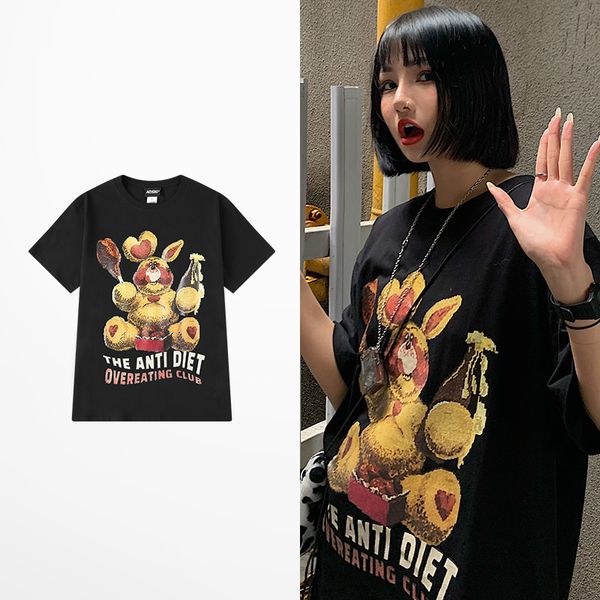 tee retro-funny style cartoon rabbit imprints t t-shirt cotton high street dark souls men's lovers homme t-shirts, White;black
tee retro-funny style cartoon rabbit imprints t t-shirt cotton high street dark souls men's lovers homme t-shirts, White;black