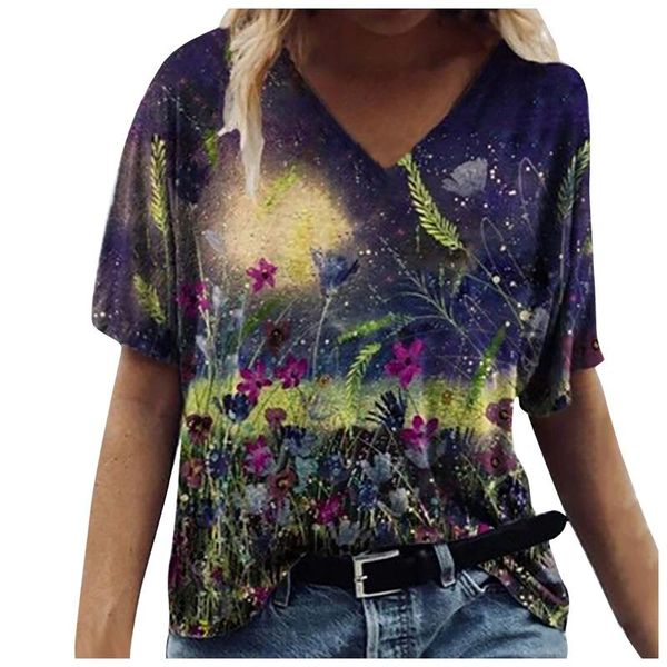 women's t-shirts 3d flower summer fashion casual cute printed short sleeve v-neck pullover large size ladies shirt t-shirt, White
women's t-shirts 3d flower summer fashion casual cute printed short sleeve v-neck pullover large size ladies shirt t-shirt, White