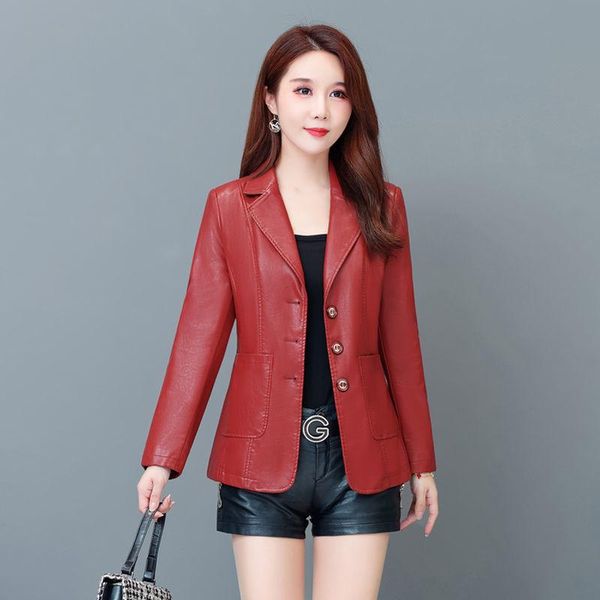 women's leather & faux women 2021 fashion pockets slim coat vintage ladies lapel long sleeve solid jackets female outerwear chic x614, Black
women's leather & faux women 2021 fashion pockets slim coat vintage ladies lapel long sleeve solid jackets female outerwear chic x614, Black