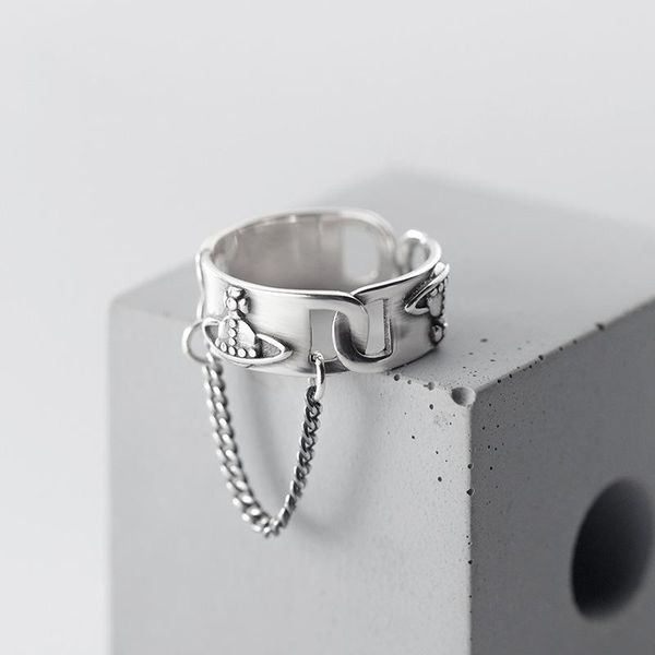 cluster rings 925 sterling silver korean fashion of the retro style personality thai chain planet shape ring size adjustable jewelry, Golden;silver
cluster rings 925 sterling silver korean fashion of the retro style personality thai chain planet shape ring size adjustable jewelry, Golden;silver