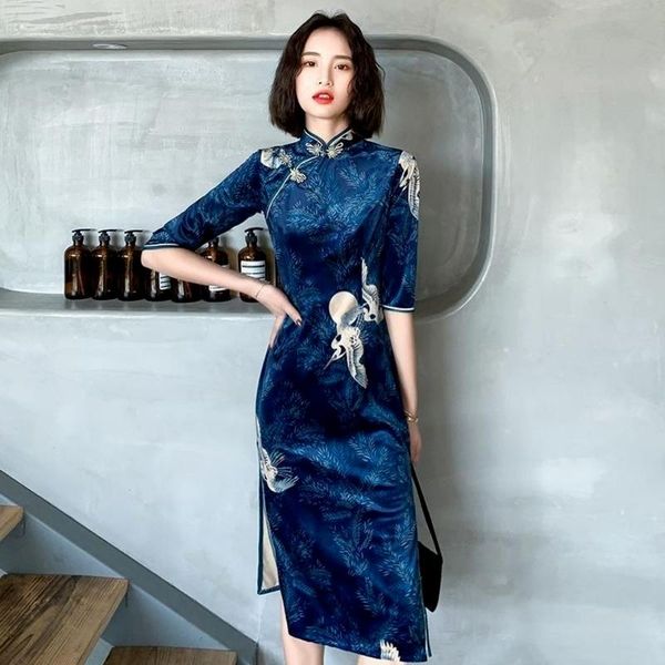 ethnic clothing 2021 summer cheongsam young long sleeve girl improved chinese style slim mid dress, Red
ethnic clothing 2021 summer cheongsam young long sleeve girl improved chinese style slim mid dress, Red