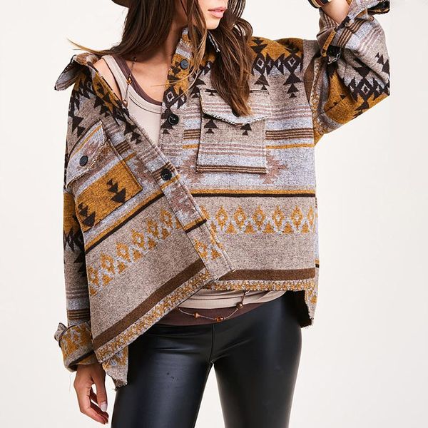women's wool & blends women winter warm vintage jackets overcoat casual fashion fall/winter bohemian printed woolen long-sleeved coat, Black
women's wool & blends women winter warm vintage jackets overcoat casual fashion fall/winter bohemian printed woolen long-sleeved coat, Black