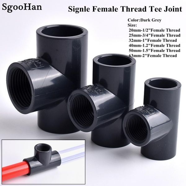 watering equipments 1/2"~2" single female thread tee connector irrigation system plastic upvc pipe dark grey 3 way aquarium fish t
watering equipments 1/2"~2" single female thread tee connector irrigation system plastic upvc pipe dark grey 3 way aquarium fish t