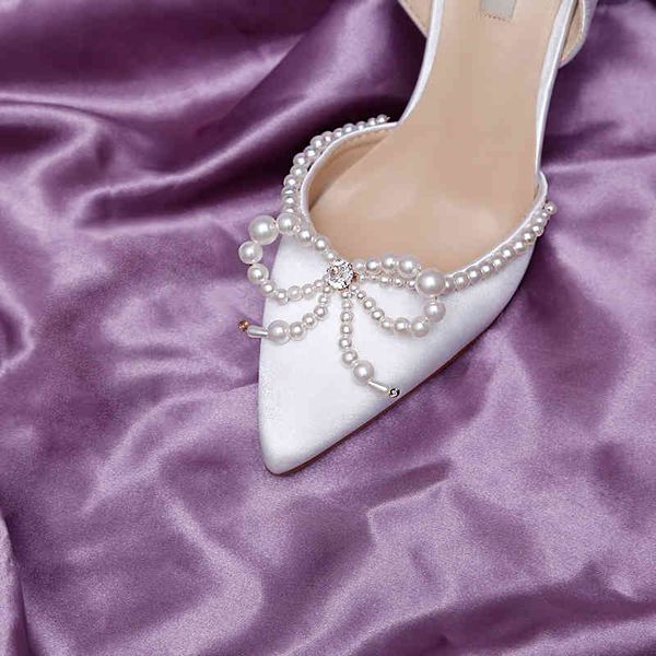 sandals autumn style baotou silk satin elegant white bridal wedding shoes female pearl bow sweet stiletto banquet sandals, Black
sandals autumn style baotou silk satin elegant white bridal wedding shoes female pearl bow sweet stiletto banquet sandals, Black