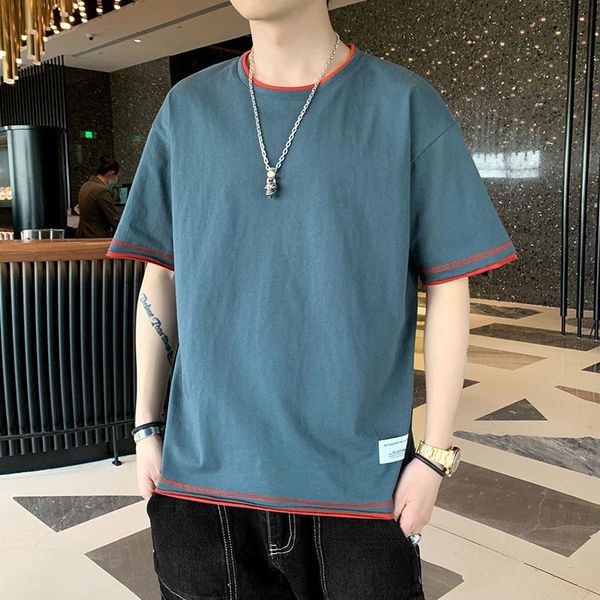 men's polos 2021 summer cotton short-sleeved t-shirt loose trend korean style half-sleeve student, White;black
men's polos 2021 summer cotton short-sleeved t-shirt loose trend korean style half-sleeve student, White;black