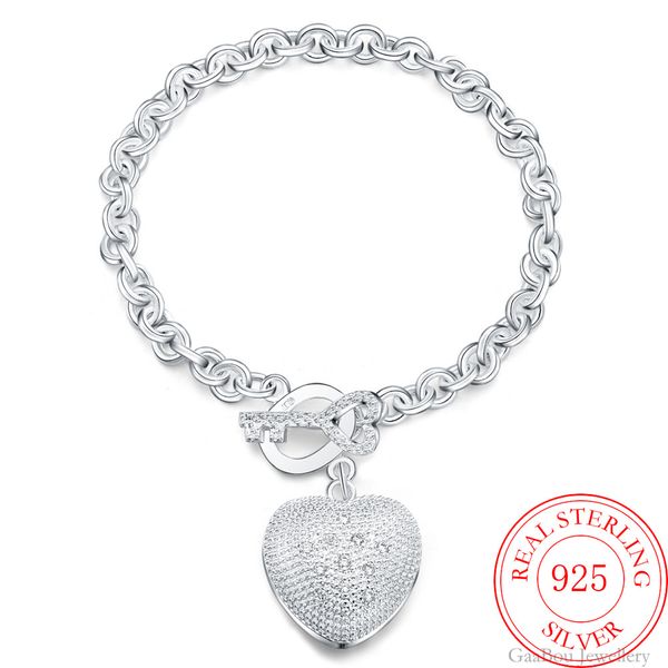 925 sterling silver lucky crystal heart to bracelets charm jewellery bangles chains for men and women fine jewelry party gift, Black
925 sterling silver lucky crystal heart to bracelets charm jewellery bangles chains for men and women fine jewelry party gift, Black