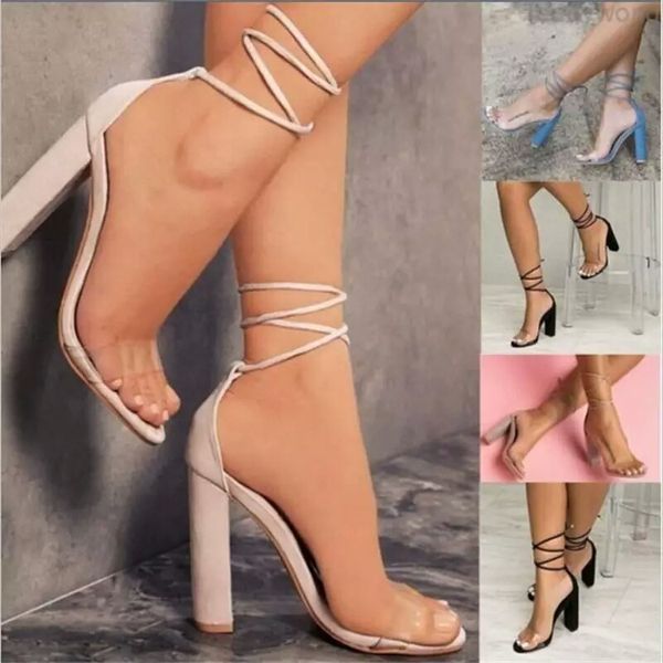 2021 euro style transparent strap high-heeled sandals plus size, Black
2021 euro style transparent strap high-heeled sandals plus size, Black