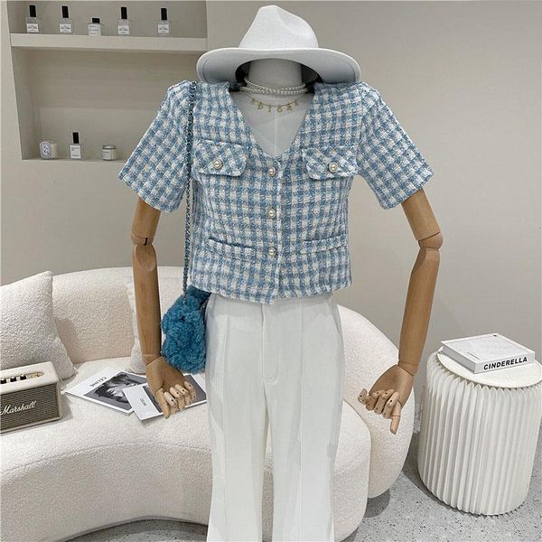 women's jackets v-neck short-sleeved thin short small fragrant jacket women 2021 summer contrast color plaid pearl-breasted retro, Black;brown
women's jackets v-neck short-sleeved thin short small fragrant jacket women 2021 summer contrast color plaid pearl-breasted retro, Black;brown