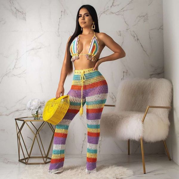 women hollow out mesh see through puff sleeve crop wide leg pants 2 piece beach outfits bikini cover up women's swimwear, White;black
women hollow out mesh see through puff sleeve crop wide leg pants 2 piece beach outfits bikini cover up women's swimwear, White;black