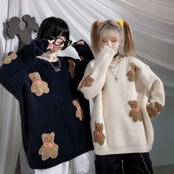 designer brand pullover spring and autumn thick embroidery small fresh hip-hop lovers sweater, White;black
designer brand pullover spring and autumn thick embroidery small fresh hip-hop lovers sweater, White;black