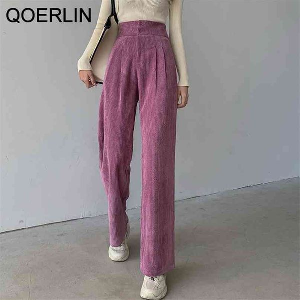 qoelrin stylish corduroy pants loose wide leg straight women high waist double buttons casual spring summer trouser plus 210601, Black;white
qoelrin stylish corduroy pants loose wide leg straight women high waist double buttons casual spring summer trouser plus 210601, Black;white