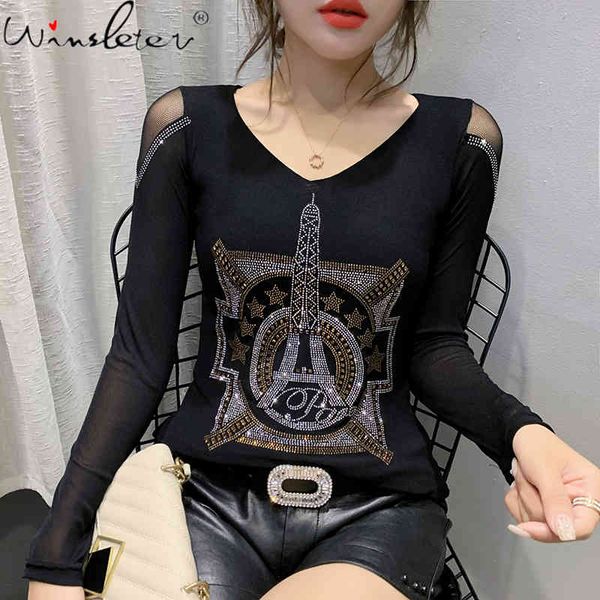 women's t-shirt autumn winter korean clothes t-shirt fashion diamonds tower women ropa mujer nylon back shirt tee, White
women's t-shirt autumn winter korean clothes t-shirt fashion diamonds tower women ropa mujer nylon back shirt tee, White