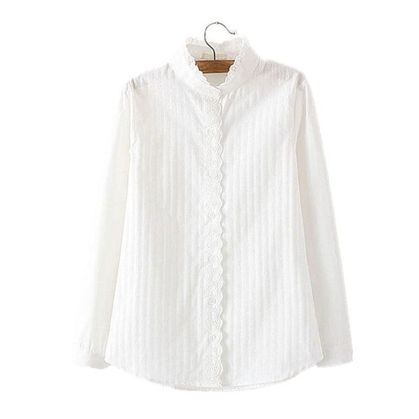 women's blouses & shirts women lace white 2021 autumn summer long sleeve ruffled 100% cotton shirt elegant slim soft blouse j527
women's blouses & shirts women lace white 2021 autumn summer long sleeve ruffled 100% cotton shirt elegant slim soft blouse j527