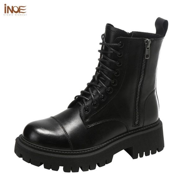 boots inoe fashion genuine cow leather women ankle short winter snow plush fur lined casual sheepskin autumn shoes heel, Black
boots inoe fashion genuine cow leather women ankle short winter snow plush fur lined casual sheepskin autumn shoes heel, Black