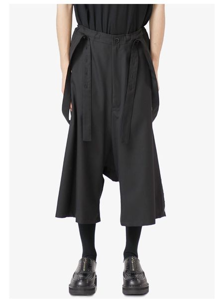 men's pants spring/summer black suspenders 7 point loose large size korean version harun style low straight
men's pants spring/summer black suspenders 7 point loose large size korean version harun style low straight