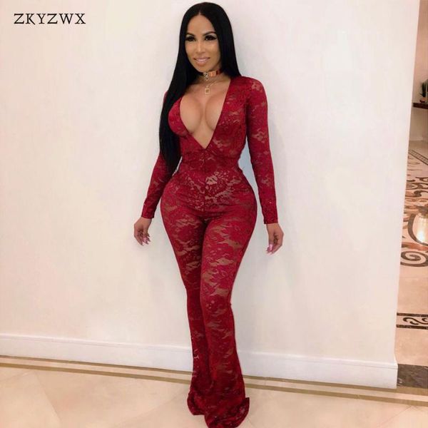 women's jumpsuits & rompers zkyzwx lace jumpsuit overalls long sleeve deep-v wide leg pants romper streetwear see through night club wo, Black;white
women's jumpsuits & rompers zkyzwx lace jumpsuit overalls long sleeve deep-v wide leg pants romper streetwear see through night club wo, Black;white