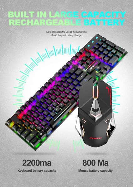 colorful glowing computer games, mechanical feel, wireless keyboard and mouse set combos
colorful glowing computer games, mechanical feel, wireless keyboard and mouse set combos