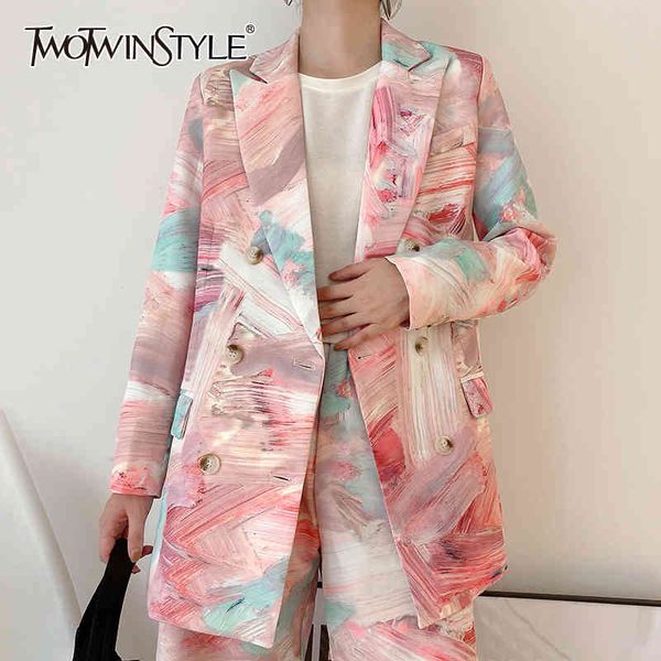 print pink blazer for women lapel collar long sleeve double breasted hit color blazers female fashion clothing 210524, White;black
print pink blazer for women lapel collar long sleeve double breasted hit color blazers female fashion clothing 210524, White;black