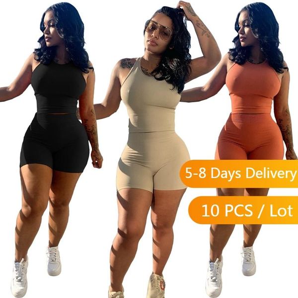 women's tracksuits bulk wholesale items lots ribbed two piece set summer bodycon tank crop and biker shorts workout tracksuit women fit, Gray
women's tracksuits bulk wholesale items lots ribbed two piece set summer bodycon tank crop and biker shorts workout tracksuit women fit, Gray