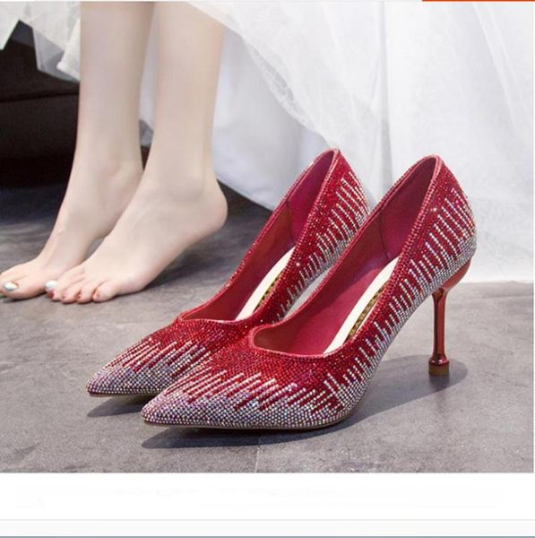 dress shoes 2021 spring and autumn high fine heel pointed end sequined cloth women's size 35---39, Black
dress shoes 2021 spring and autumn high fine heel pointed end sequined cloth women's size 35---39, Black