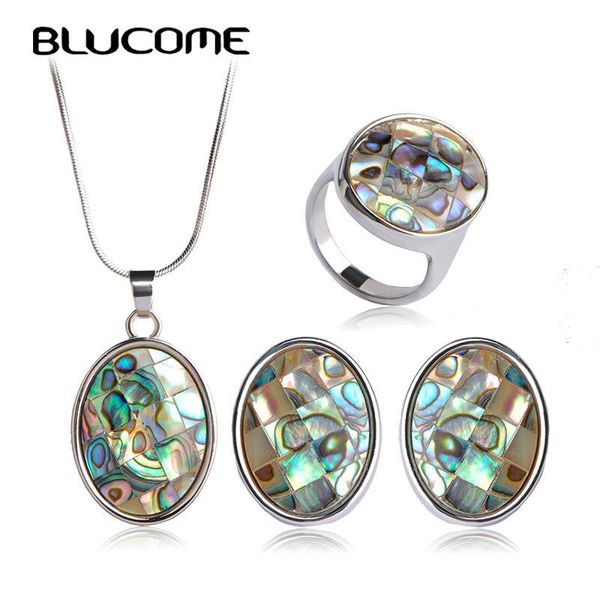 earrings & necklace blucome classic abalone shell jewelry sets for women lady party french hooks stud ring set wedding accessories, Silver
earrings & necklace blucome classic abalone shell jewelry sets for women lady party french hooks stud ring set wedding accessories, Silver