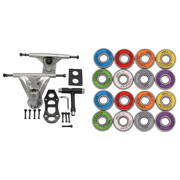 skateboarding 16 pieces abec 11 high speed wearproof skateboard scooter inline bearings skate board & 1set 6 inch c7 rotating bracket
skateboarding 16 pieces abec 11 high speed wearproof skateboard scooter inline bearings skate board & 1set 6 inch c7 rotating bracket