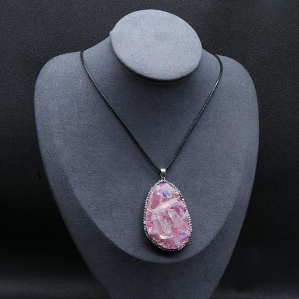 pendant necklaces natural druzy stone necklace rough leather chain for making jewerly party gift 41-55mmx30x40mm length 45cm, Silver
pendant necklaces natural druzy stone necklace rough leather chain for making jewerly party gift 41-55mmx30x40mm length 45cm, Silver