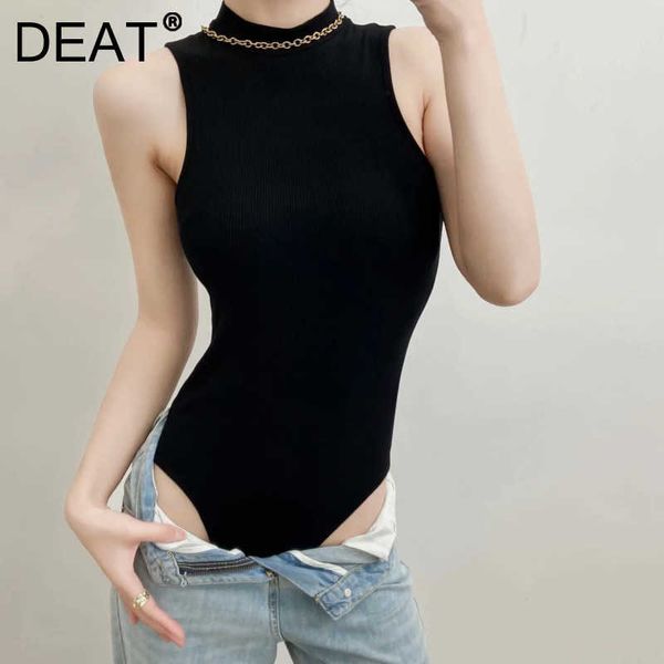 deat women sleeveless half high neck vest base bodysuits arrivals fashion temperament spring summer 11d1597 210709, Black;white
deat women sleeveless half high neck vest base bodysuits arrivals fashion temperament spring summer 11d1597 210709, Black;white