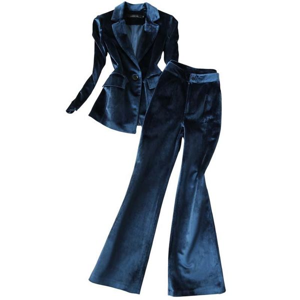 suits early spring fashion solid color gold velvet women's slim trumpet trousers autumn and winter suit two-piece jq73 two piece pants, White
suits early spring fashion solid color gold velvet women's slim trumpet trousers autumn and winter suit two-piece jq73 two piece pants, White