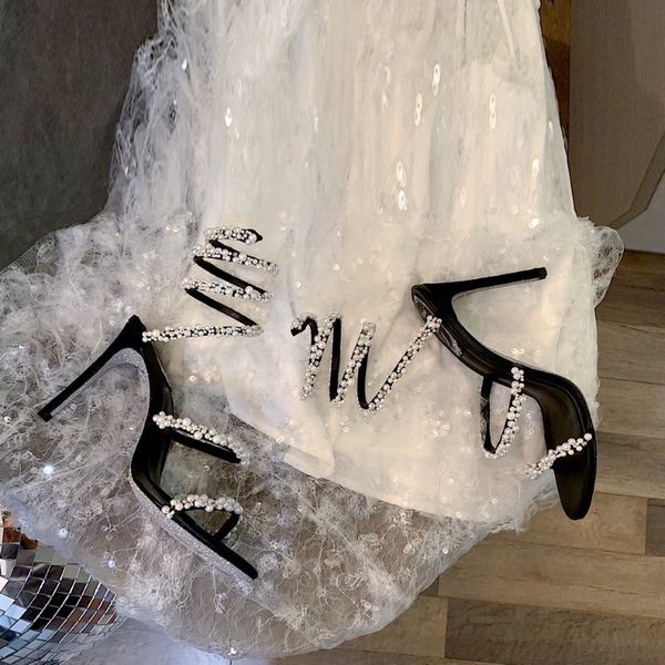 cleo rene caovilla sandals pearl crystals gem embellished stiletto heels evening shoes women high heeled luxury designers wraparound dress q, Black
cleo rene caovilla sandals pearl crystals gem embellished stiletto heels evening shoes women high heeled luxury designers wraparound dress q, Black