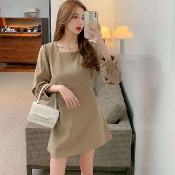 casual dresses women korean dress fashion one piece autumn spring 2021 office lady korea style vintage long sleeve patchwork solid traf, Black;gray
casual dresses women korean dress fashion one piece autumn spring 2021 office lady korea style vintage long sleeve patchwork solid traf, Black;gray