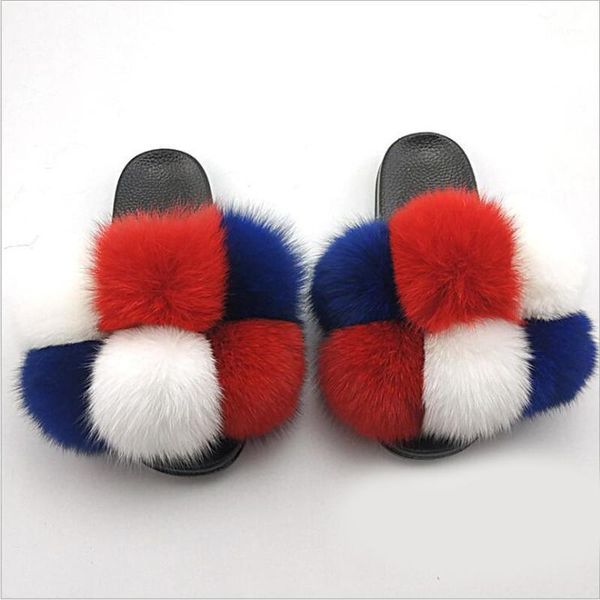fashion women fluffy real fur slides furry raccoon sandals ladies summer cute ball flip flops rainbow shoes slippers1, Black
fashion women fluffy real fur slides furry raccoon sandals ladies summer cute ball flip flops rainbow shoes slippers1, Black