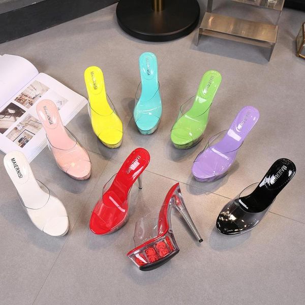 slippers sandals woman 2021 rose tremble mules shoes slides transparent large waterproof table crystal heel 15cm super hee, Black
slippers sandals woman 2021 rose tremble mules shoes slides transparent large waterproof table crystal heel 15cm super hee, Black